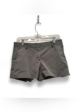 Theory Womens Grey‎ Stretch Cotton Chino Shorts Size 4 Minimalist Capsule Preppy